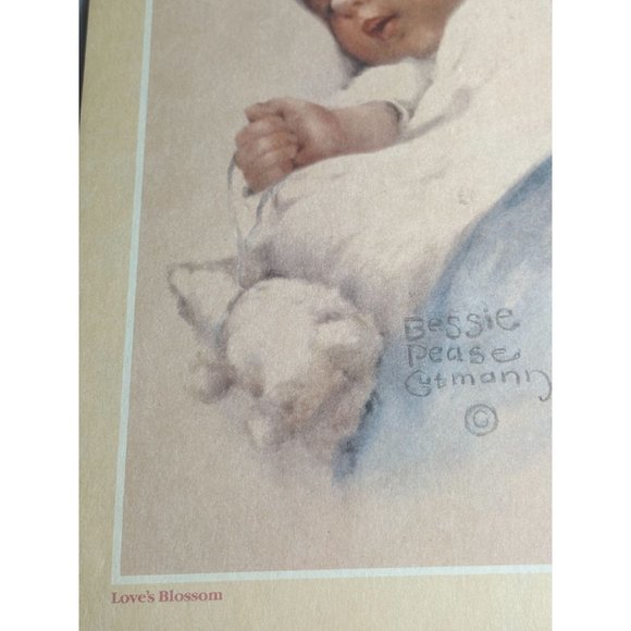 Vtg Prints Bessie Pease Gutmann Calendar Sz 11/14 80s Art Print Nursery Signed - Picture 10 of 14